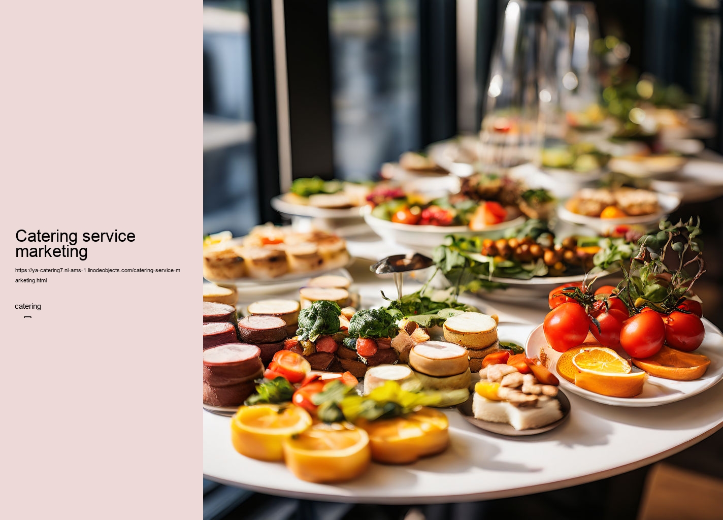 Catering service marketing